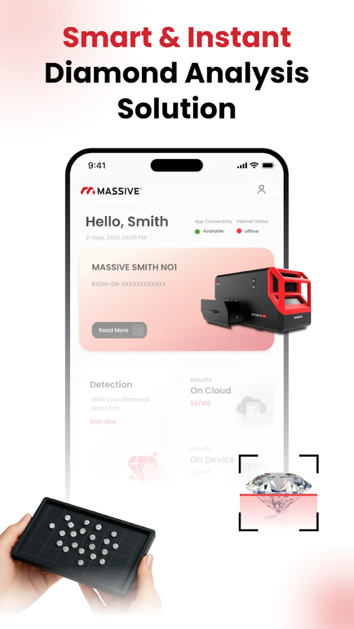 Mobile dashboard screen in the My Massive mobile app